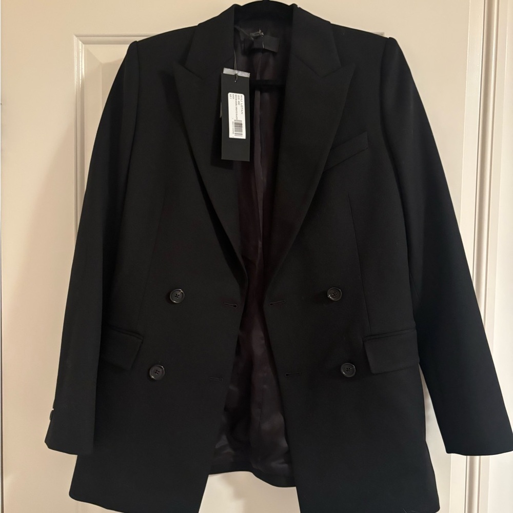 Nili Lotan Black Double-Breasted Blazer